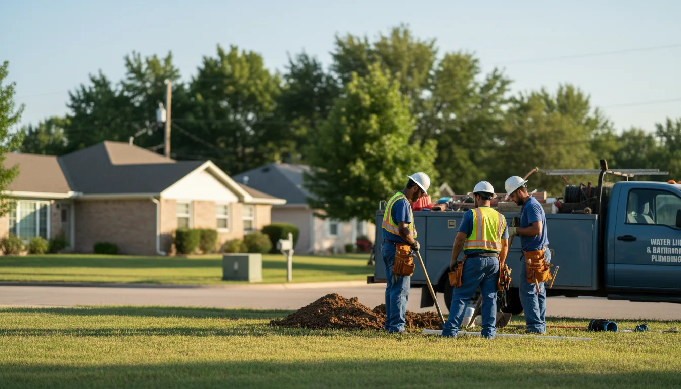 Residential water line and bathroom plumbing service in Valley City, OH